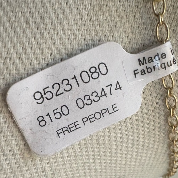 Free People 14k Gold Plated Rose Charm Necklace NWT - Picture 6 of 8